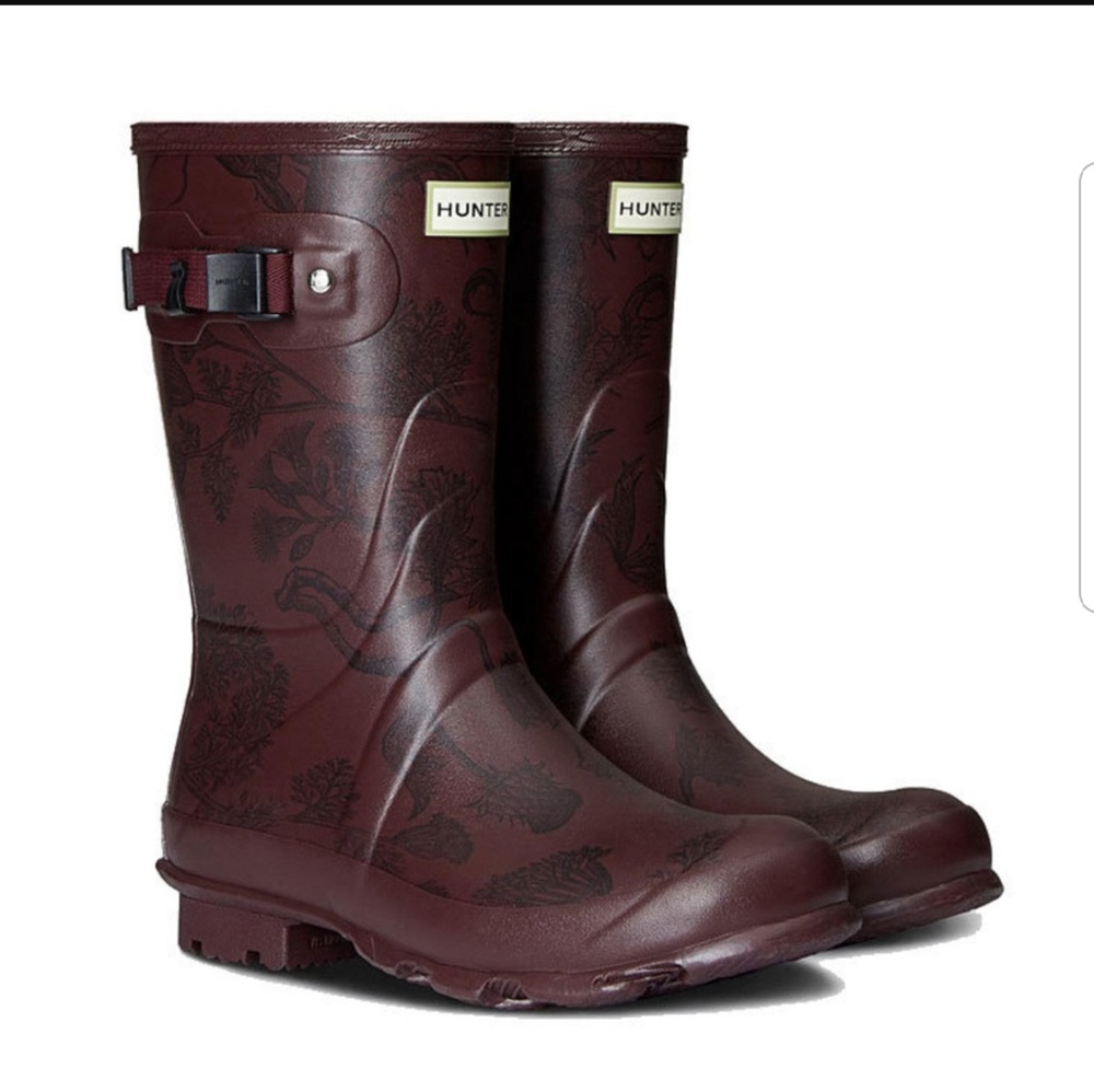 Maroon/burgandy hunter boots short